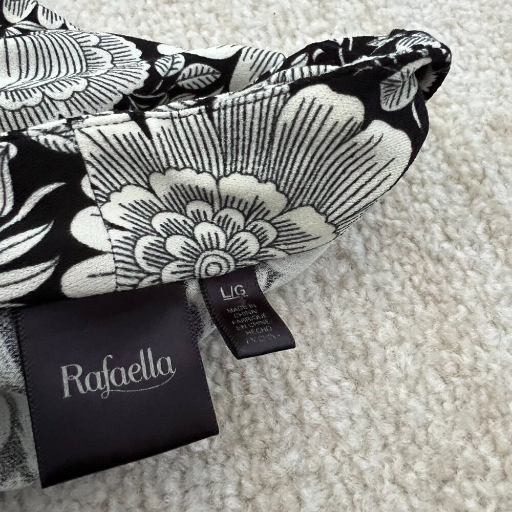 ๐ 4/$20 Rafaella Summer Floral Stretch Tunic Blouse Top L - Picture 2 of 8